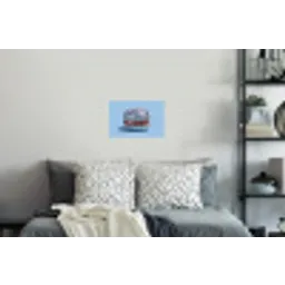 Glitters - Hamburger - Blauw Muursticker klein -slaapkamer