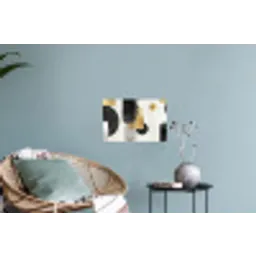 Goud - Rechthoeken - Cirkels - Abstract Muursticker klein -plant