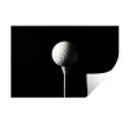 Golfbal - Minimalistisch - Wit Muursticker klein -3d