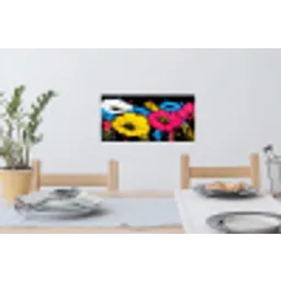Graffiti - Bloemen - Kleur Muursticker klein -eettafel