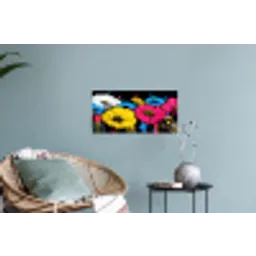Graffiti - Bloemen - Kleur Muursticker klein -plant