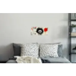 Graffiti - Schedel - Abstract - Rood Muursticker klein -slaapkamer
