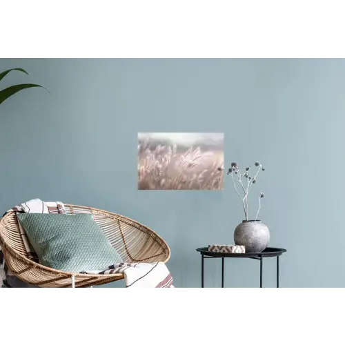 Graspluimen - Wind - Beige - Mistig Muursticker klein -plant