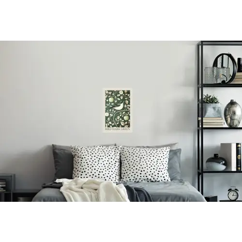 Groen - Vogel - Bloemen Muursticker klein -slaapkamer