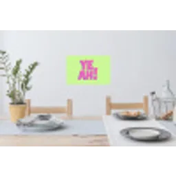 Groen - Neon - Quote Muursticker klein -eettafel