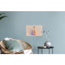 Gitaar - Pastel - Schilderachtig Muursticker klein -plant