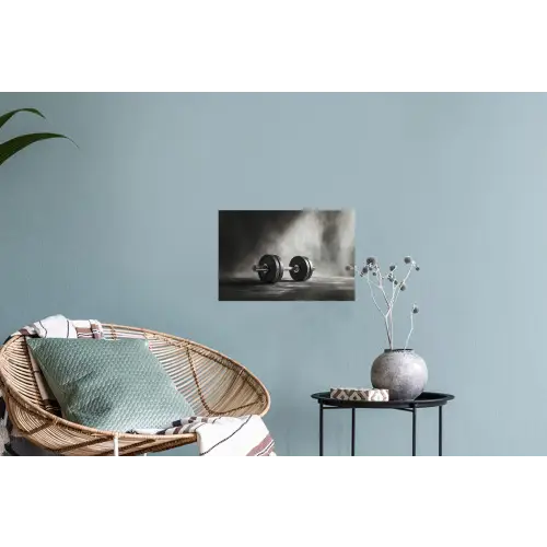 Halter - Gewichten - Zwart Muursticker klein -plant