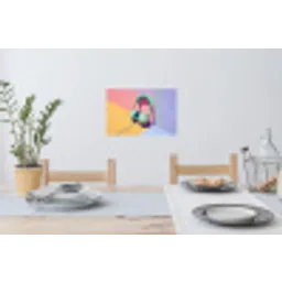 Koptelefoon - Mintgroen - Draad Muursticker klein -eettafel