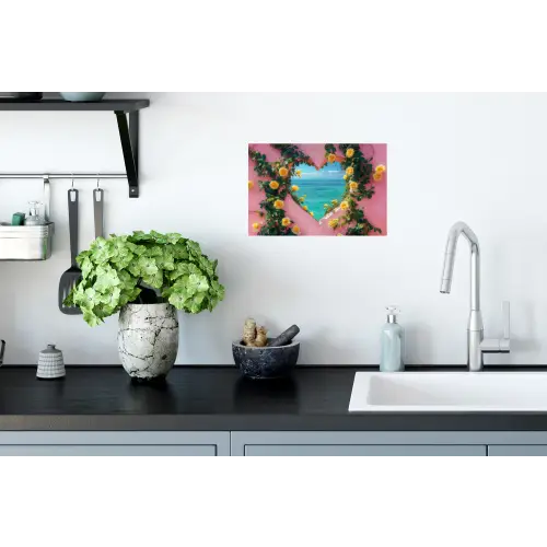 Hart - Zee - Muur Muursticker klein -keuken