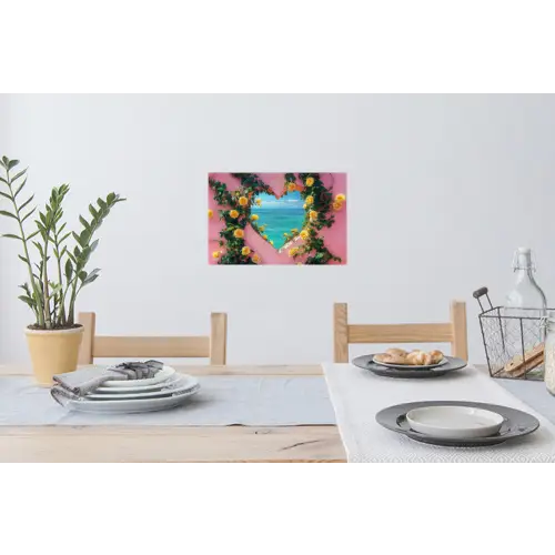 Hart - Zee - Muur Muursticker klein -eettafel