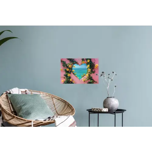 Hart - Zee - Muur Muursticker klein -plant