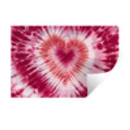 Hartvorm - Roze - Tie dye Muursticker klein -3d
