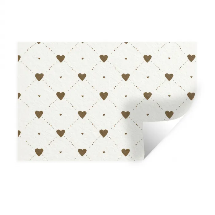 Hartjes - Patroon - Raster - Klassiek Muursticker klein -3d