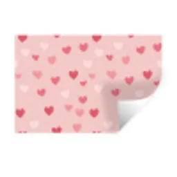Hartjes - Patroon - Roze - Eenvoudig Muursticker klein -3d