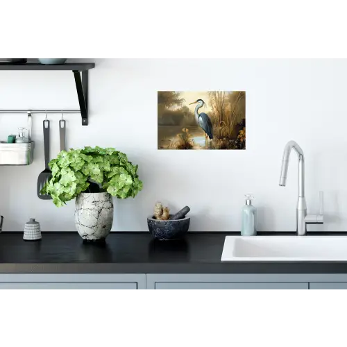 Reiger - Water - Planten Muursticker klein -keuken