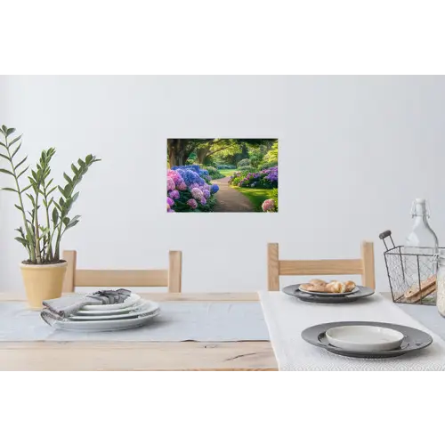 Hortensia- Park - Pad Muursticker klein -eettafel