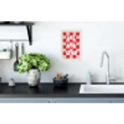 Hot - Spicy - Geruit - Rood Muursticker klein -keuken