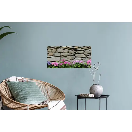 Hortensia’s - Stenen - Muur - Bloemen Muursticker klein -plant