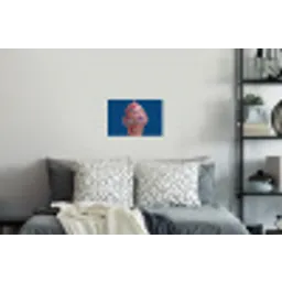 Ijsje - Hoorntje - Steentjes - Blauw Muursticker klein -slaapkamer