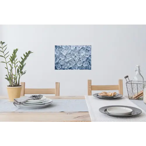 Ijsblokjes - Water - Blauw Muursticker klein -eettafel