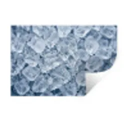 Ijsblokjes - Water - Blauw Muursticker klein -3d
