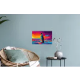 Ijsschots - Pinguïn - Abstract - Lucht Muursticker klein -plant