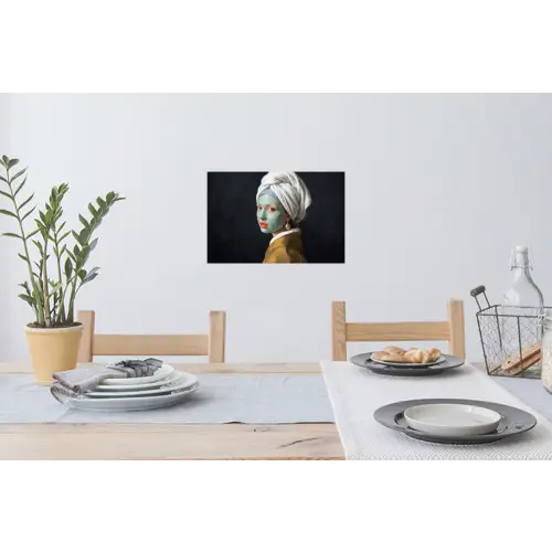 Iconisch - Modern - Kleurrijk Muursticker klein -eettafel