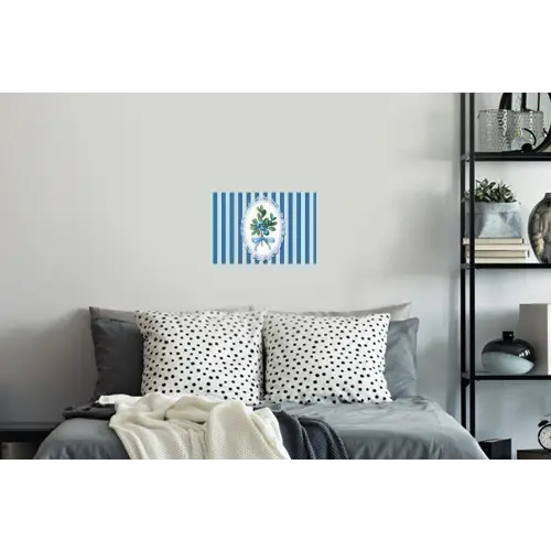 Illustratie - Bessen - Blauw - Strepen Muursticker klein -slaapkamer