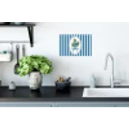Illustratie - Bessen - Blauw - Strepen Muursticker klein -keuken