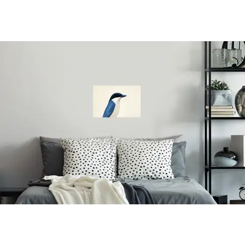 Illustratie - Blauw - Vogel Muursticker klein -slaapkamer