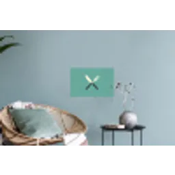 Illustratie - Blauw - Bestek Muursticker klein -plant