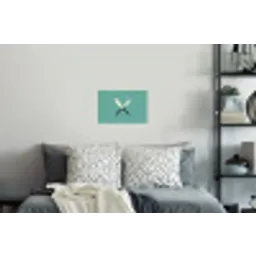 Illustratie - Blauw - Bestek Muursticker klein -slaapkamer