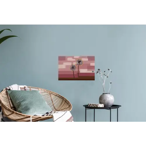 Illustratie - Bloemen - Vlakken - Abstract Muursticker klein -plant
