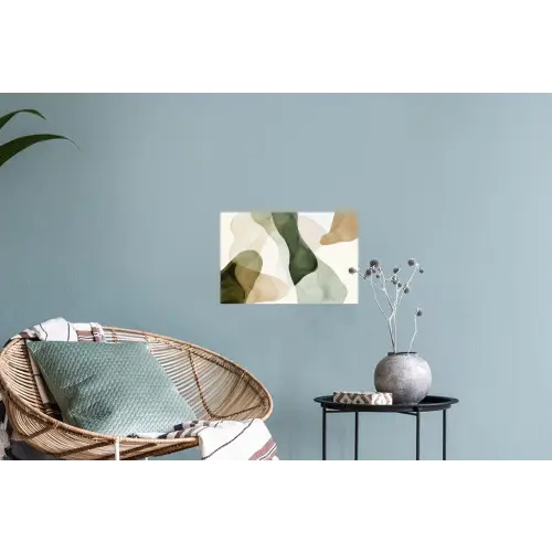 Japandi - Abstract - Groen Muursticker klein -plant