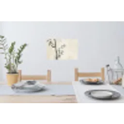 Japandi - Bamboe - Beige Muursticker klein -eettafel