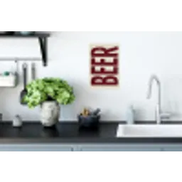 Japandi - Beer - Red - Retro Muursticker klein -keuken