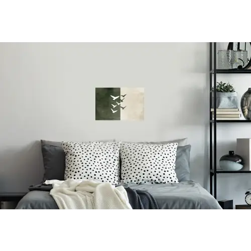 Japandi - Vogel - Groen Muursticker klein -slaapkamer