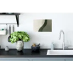 Japandi - Groen - Abstract - Modern Muursticker klein -keuken