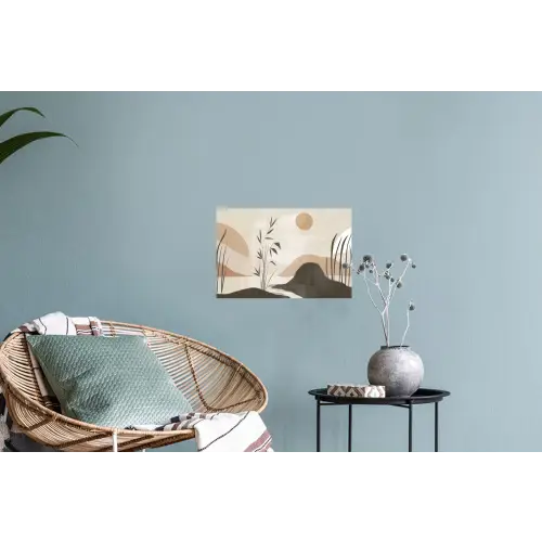 Japandi - Landschap - Beige Muursticker klein -plant