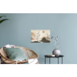 Japandi - Landschap - Beige Muursticker klein -plant