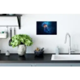 Kwal - Lichtgevend - Tentakels - Blauw Muursticker klein -keuken