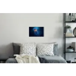 Kwal - Lichtgevend - Tentakels - Blauw Muursticker klein -slaapkamer