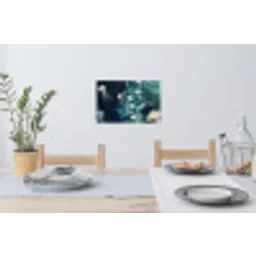 Kwallen - Zee - Wit - Golven Muursticker klein -eettafel