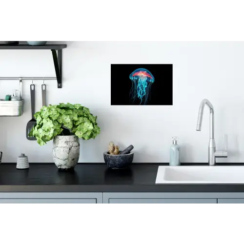 Kwal - Tentakels - Blauw - Licht Muursticker klein -keuken