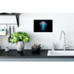 Kwal - Tentakels - Blauw - Licht Muursticker klein -keuken