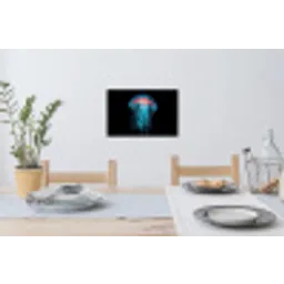 Kwal - Tentakels - Blauw - Licht Muursticker klein -eettafel