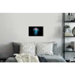 Kwal - Tentakels - Blauw - Licht Muursticker klein -slaapkamer