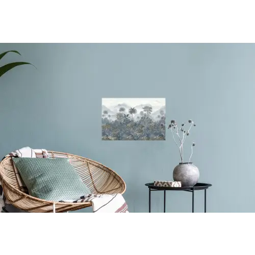 Jungle - Landschap - Blauw Muursticker klein -plant