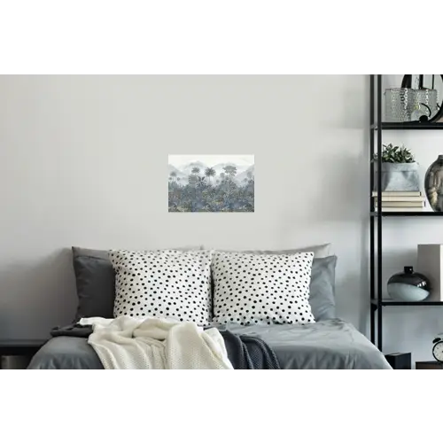Jungle - Landschap - Blauw Muursticker klein -slaapkamer