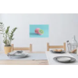Kiwi - Blauw - Surrealistisch Muursticker klein -eettafel
